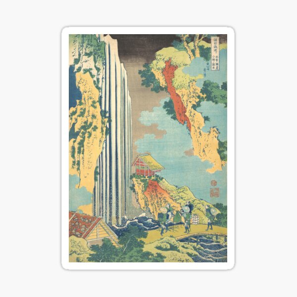 Item preview, Ono Waterfall on the Kisokaidō | Katsushika Hokusai | 1833 Japanese Woodblock Art designed and sold by CJET.
