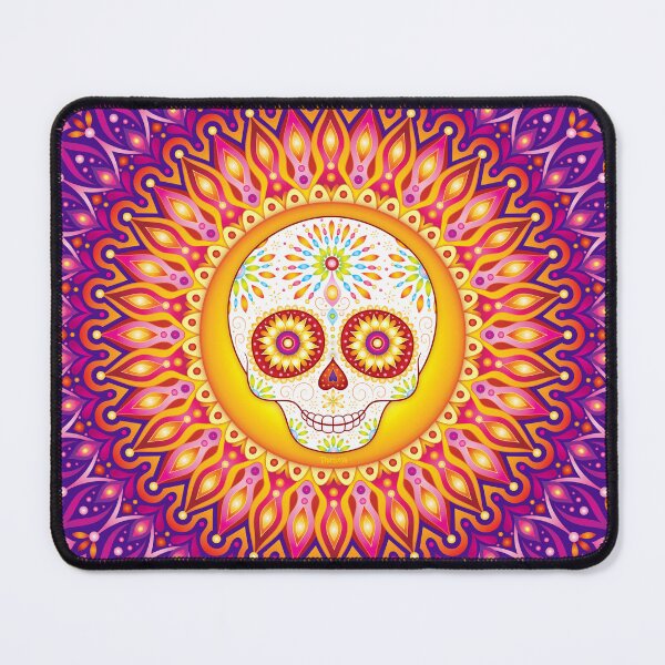 Item preview, Sugar Skull Sun Mandala - Day of the Dead Sugar Skull Art by Thaneeya designed and sold by Thaneeya McArdle.