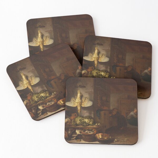 Item preview, A Kitchen by Hendrik Martensz. Sorgh, Dutch, 1653–60 designed and sold by Shapes-Mania.