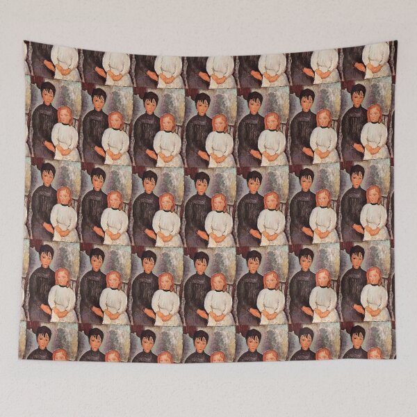 Item preview, 'Two Children' by Modigliani (Reprint) designed and sold by Classic Visions Gallery.