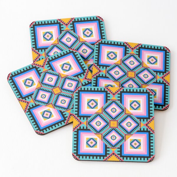Item preview, Colorful Square Dimension in Seamless Pattern designed and sold by MyMemoriesArts.