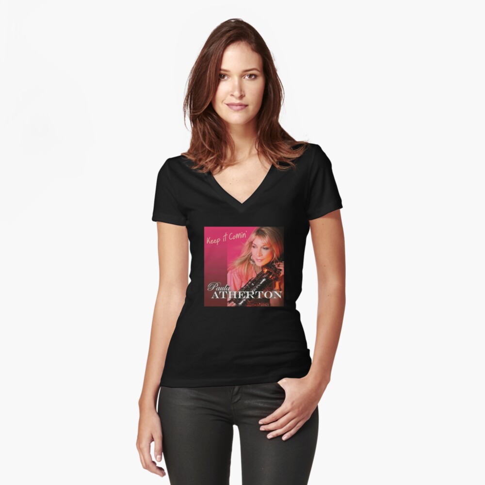 Item preview, Fitted V-Neck T-Shirt designed and sold by CoffeeCupLife2.