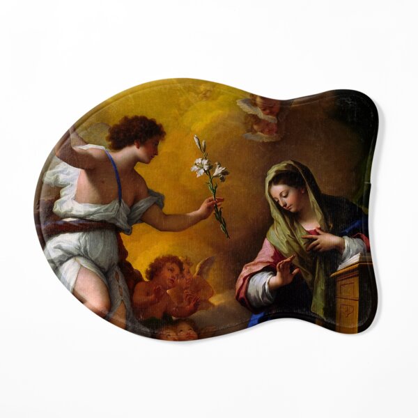 The Annunciation c1712 by Paolo de Matteis Remastered Xzendor7 Classical Art Old Masters Reproductions Cat Mat