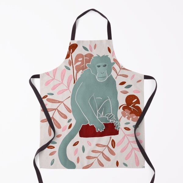 Item preview, Teal Rhesus Macaque Monkey designed and sold by illustrations by debs.