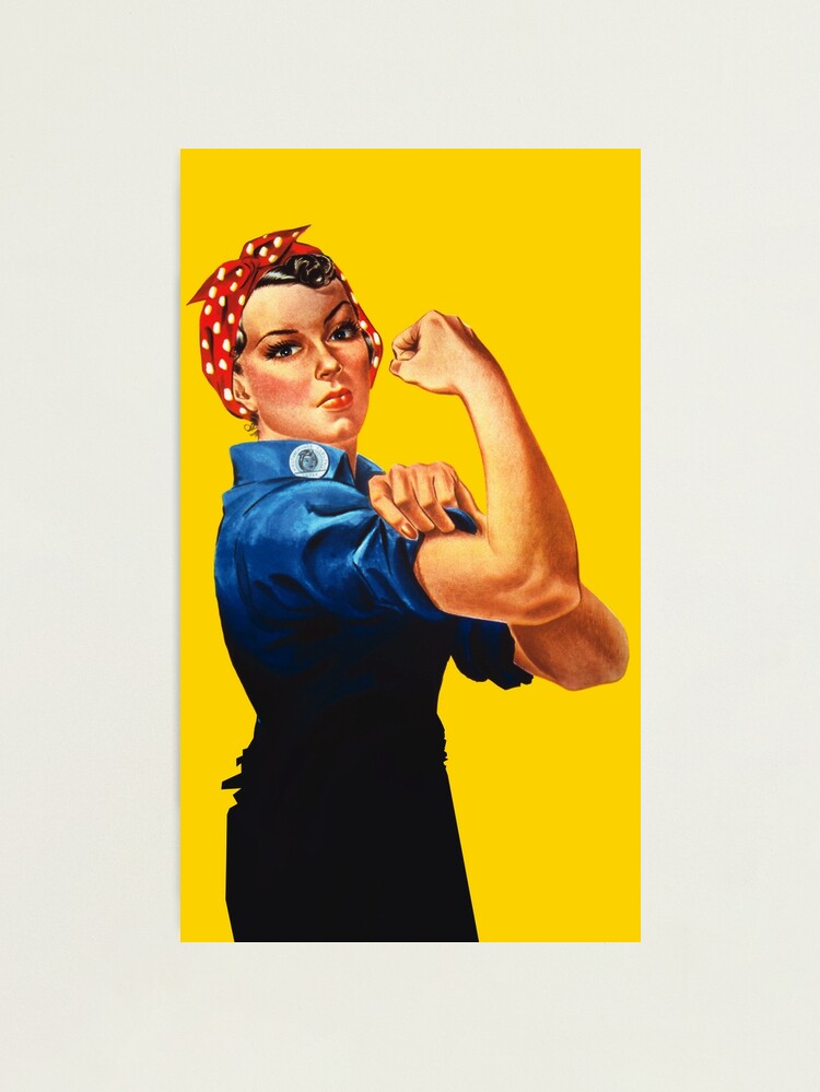 Rosie The Riveter Retro Style design Photographic Print for Sale