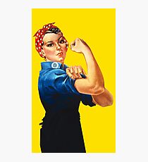 Rosie The Riveter Retro Style design Photographic Print