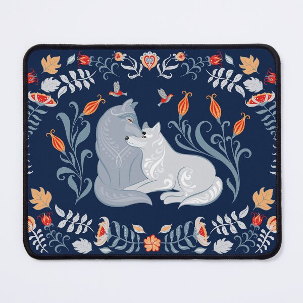 Item preview, The wolf family. He and she. Folk art.  designed and sold by Skaska.
