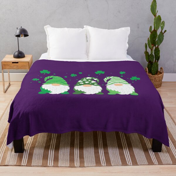Item preview, Cute Gnomes Holding Shamrock Leopard Plaid St Patrick's Day designed and sold by TakhaBinahina.