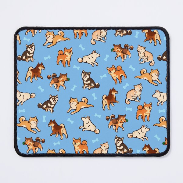 Item preview, shibes in light blue designed and sold by Colordrilos.