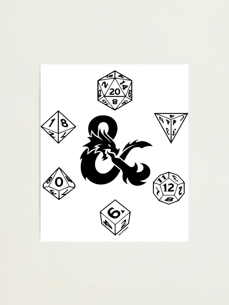 Blank DnD Dice Set Blank- Black and Fall Art Print for Sale by  LordGraceArt
