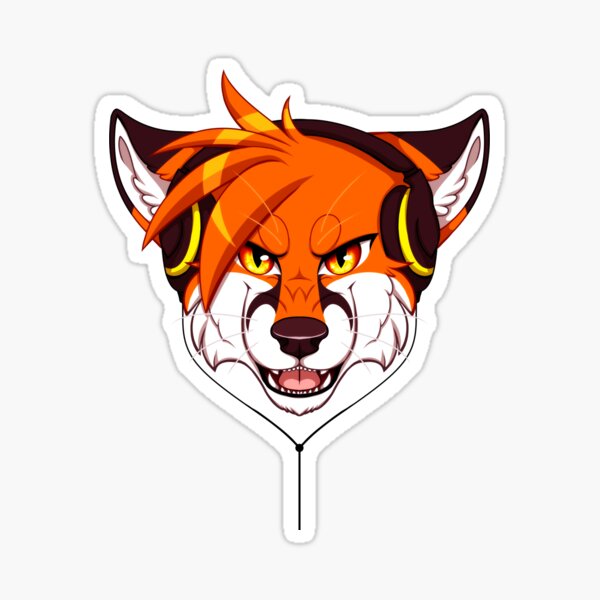 Headphone Fox Sticker