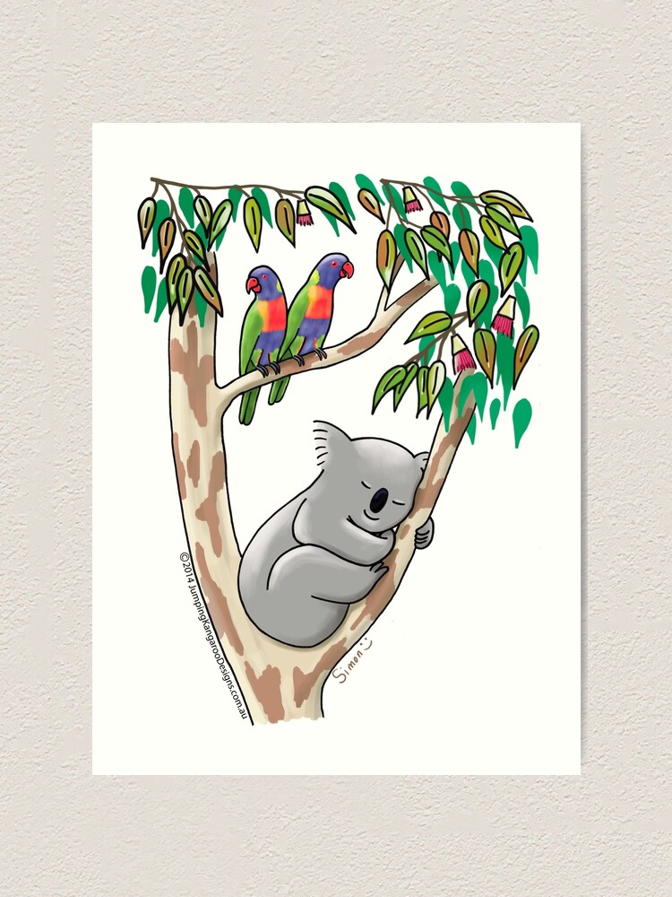 Alternate view of Sweet Dreams Sleeping Koala Art Print