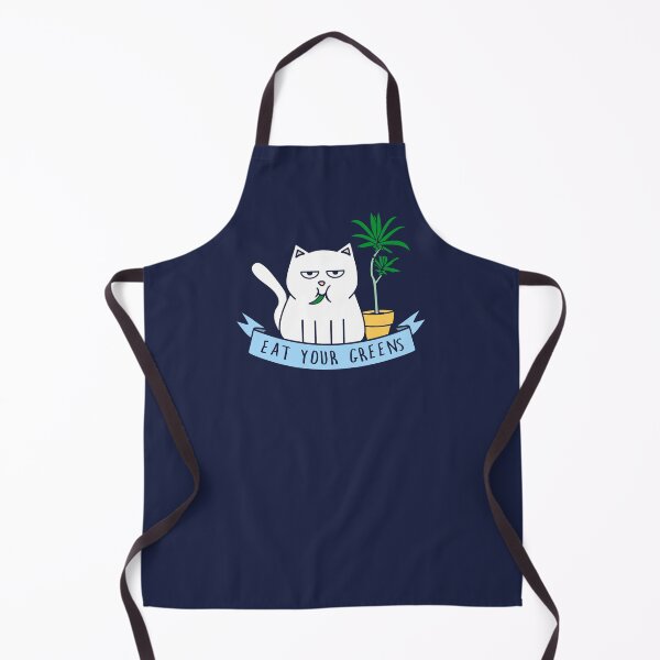 Item preview, Eat your greens cat designed and sold by BetweenTwoPages.