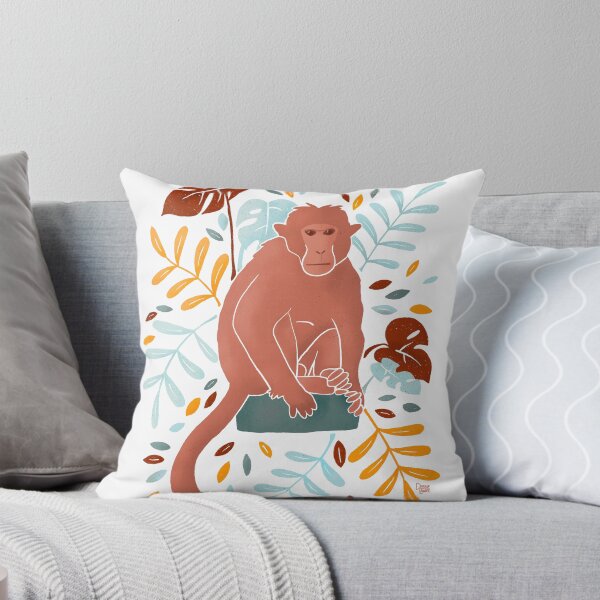 Item preview, Orange Rhesus Macaque Monkey  designed and sold by illustrations by debs.