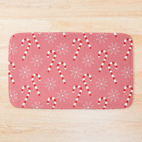 Item preview, Candy Canes and Snowflakes Pink Christmas Pattern designed and sold by iCraftCafe.
