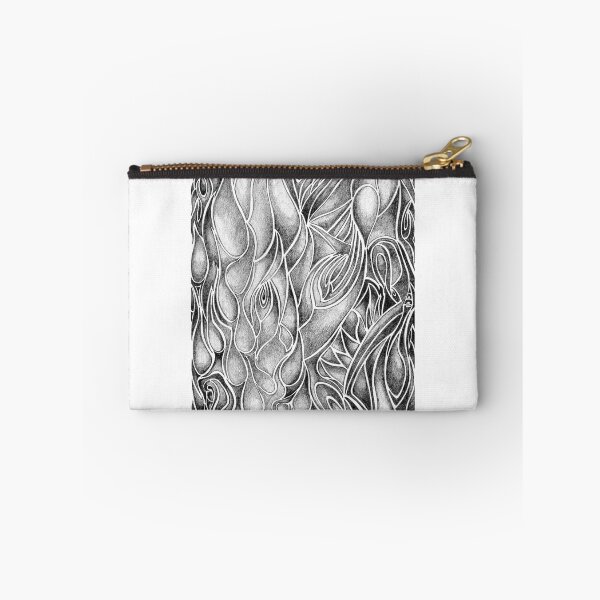 Item preview, Unique Abstract Flowing Gray Black & White Drawing Vertical designed and sold by adriturner.