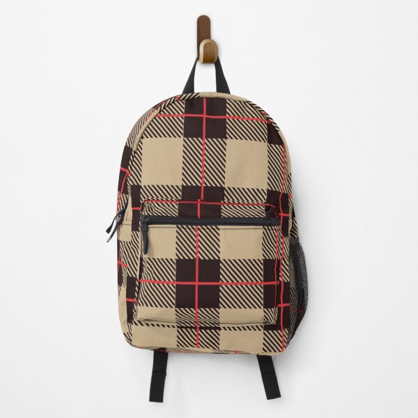 Item preview, Super Fun Black & Tan & Red Plaid Pattern designed and sold by Cyndi's Stuff.