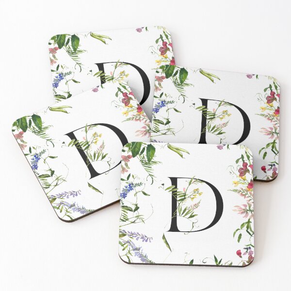 Item preview, Letter D Summer Flowers designed and sold by WildAliceArt.