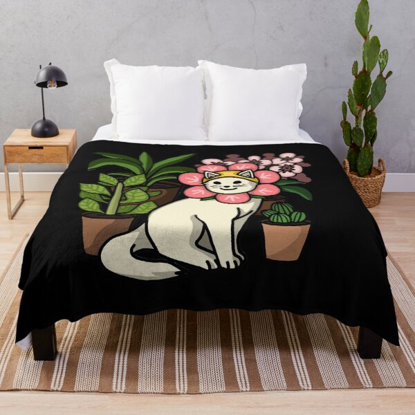 Item preview, Cat With Flower Head Amongst Plant Pots designed and sold by auristela.