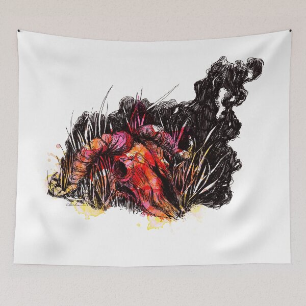 Item preview, Wildebeest Skull designed and sold by inkedinred.