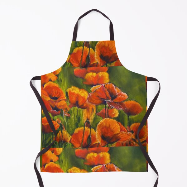 Item preview, "Pretty Poppies" painted in pastels on imported pastel paper designed and sold by Marla Kurzec.