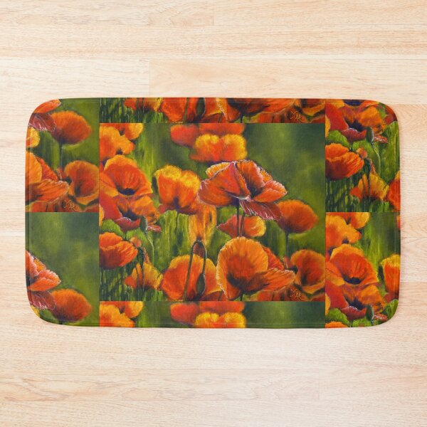 Item preview, "Pretty Poppies" painted in pastels on imported pastel paper designed and sold by Marla Kurzec.