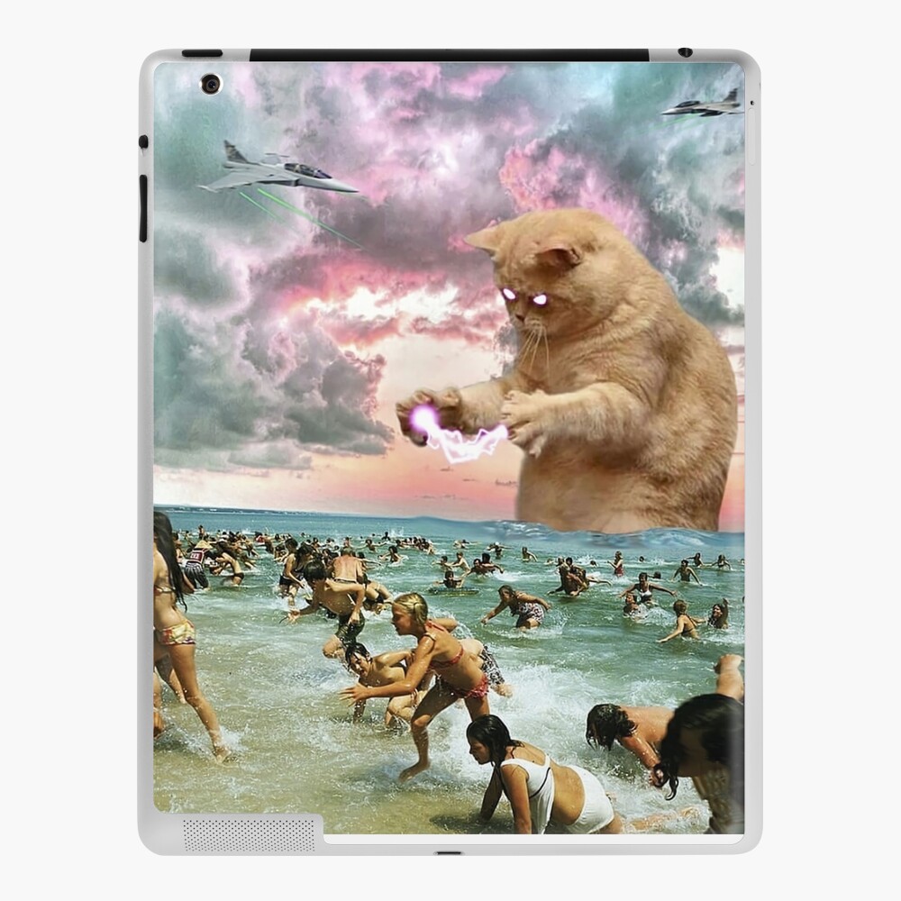 angry cat face meme iPad Case & Skin by auroragalavis