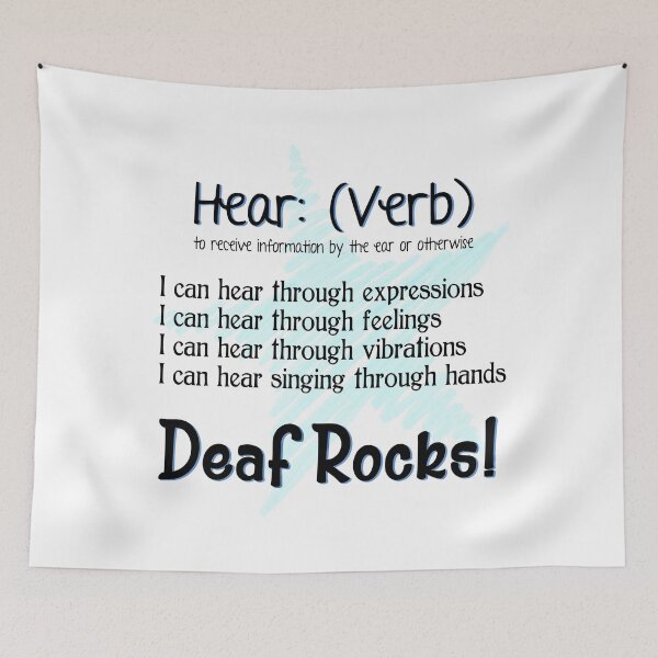 Item preview, Deaf Rocks - Hear is a verb designed and sold by monarchgraphics.