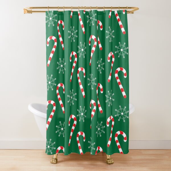 Item preview, Candy Canes and Snowflakes Pattern Green designed and sold by iCraftCafe.