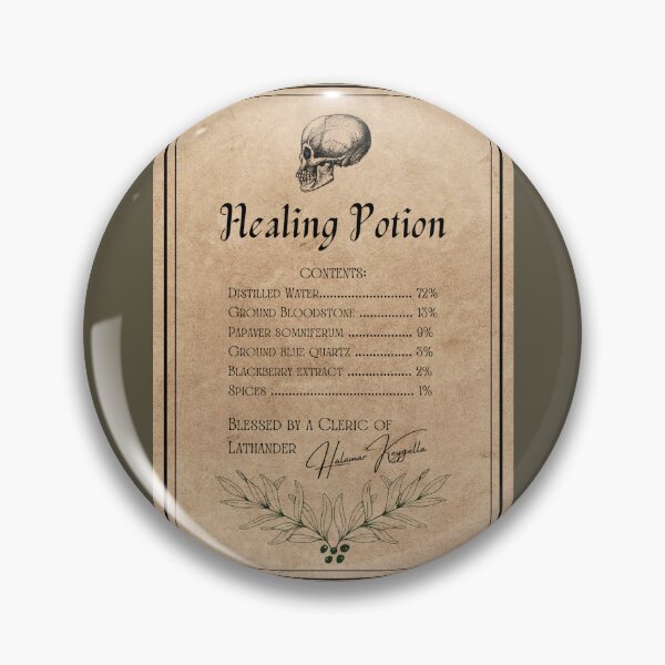 Item preview, D&D Vintage Healing Potion Label designed and sold by IsabellaPezza.