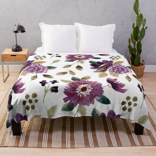 Item preview, Purple And Gold Summer Floral Seamless Pattern - flower patterns designed and sold by HStudioPrints.