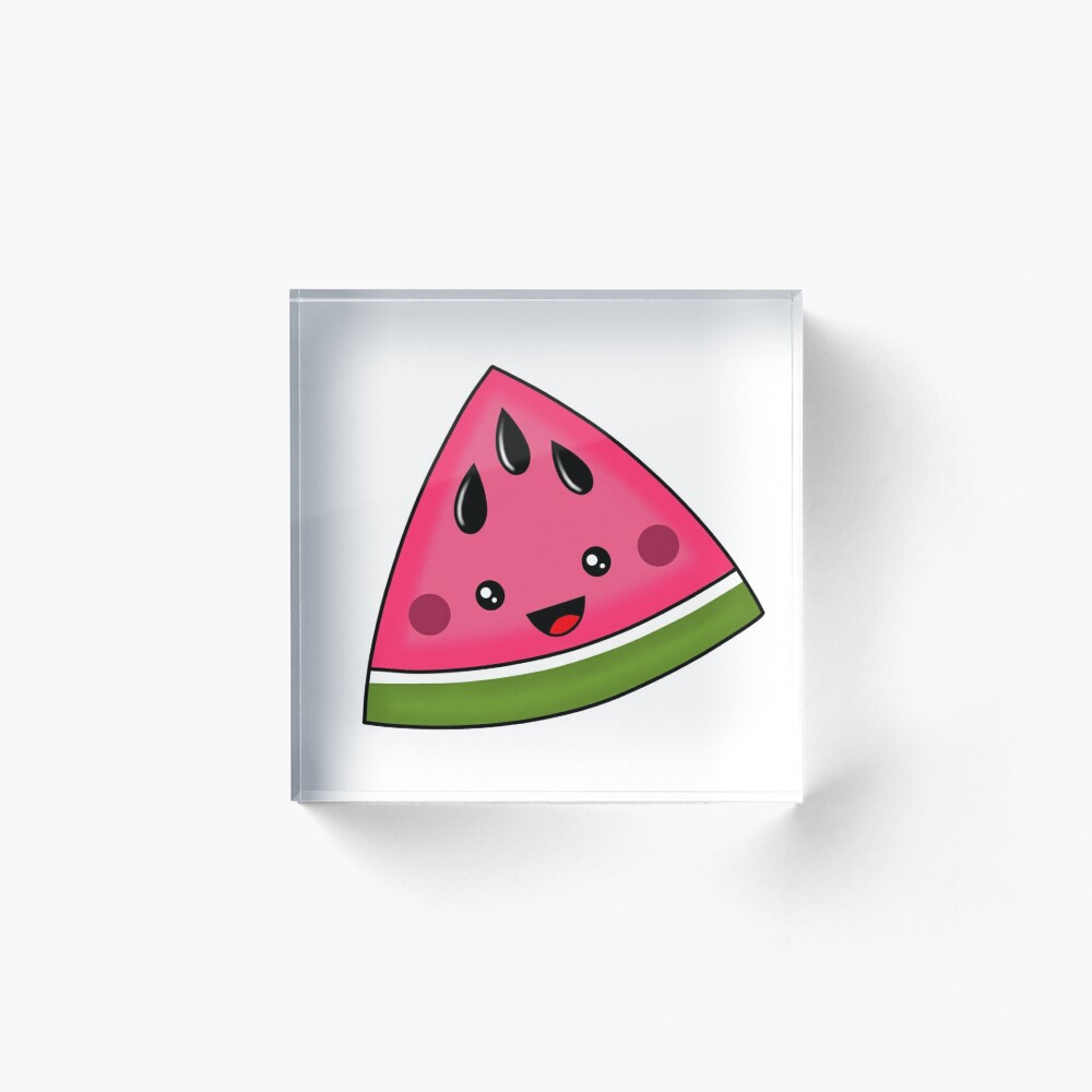 Watercolor cute watermelon cartoon character. Stock Vector | Adobe Stock