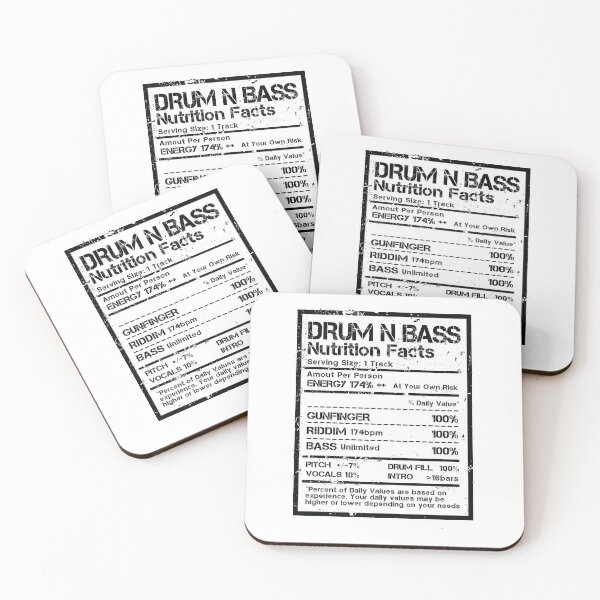 Item preview, Drum N Bass Nutrition Facts Label ( Distressed Edit ) designed and sold by WULFLAND ARTS.
