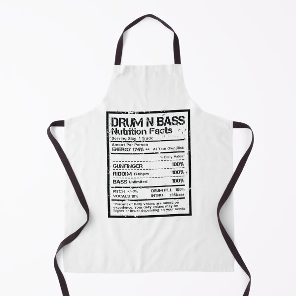 Item preview, Drum N Bass Nutrition Facts Label ( Distressed Edit ) designed and sold by WULFLAND ARTS.