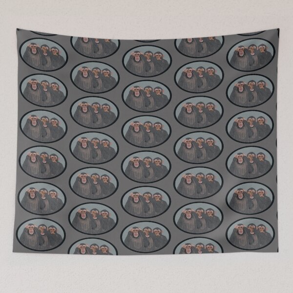 Item preview, Three Wise Chimpanzees designed and sold by Amy Hadden.