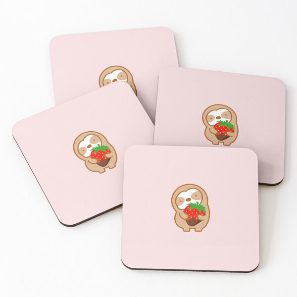 Item preview, Cute Strawberry Fondue Sloth  designed and sold by theslothinme.