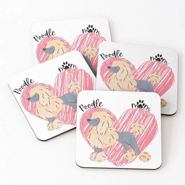 Item preview, Poodle Mom, Standard Poodle, pink heart, paw print designed and sold by DigitalCutFile.