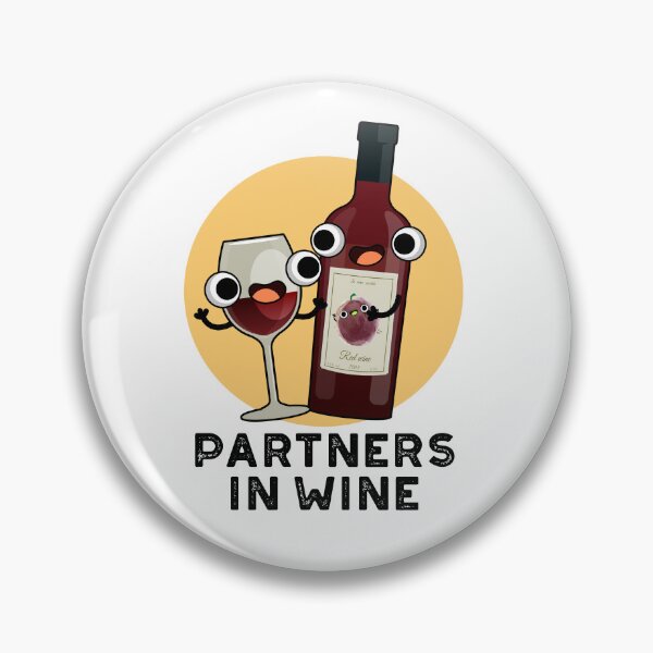 Item preview, Partners In Wine Funny Drink Puns  designed and sold by punnybone.