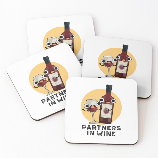Item preview, Partners In Wine Funny Drink Puns  designed and sold by punnybone.