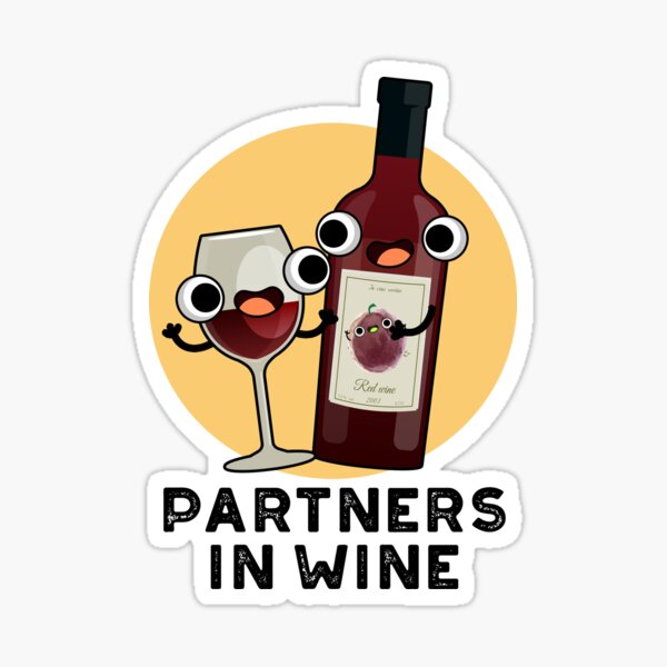 Artikel-Vorschau von Partners In Wine Lustige Getränke-Wortspiele, designt und verkauft von punnybone.