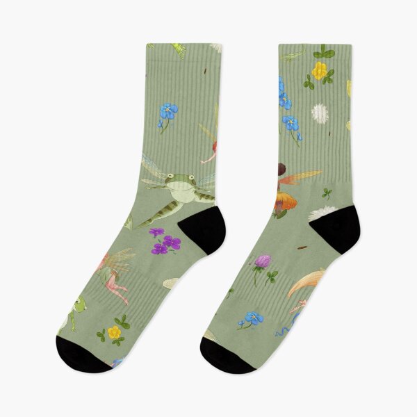 Item preview, Faeries and flying frogs | sage green designed and sold by Maysoulrose.