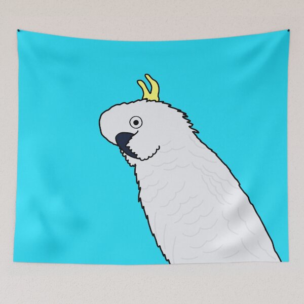 Item preview, Cheeky Cockatoo on Blue designed and sold by Digitaldingo.