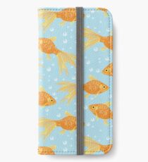 Goldfisch und Blasen iPhone Flip-Case/Hülle/Skin