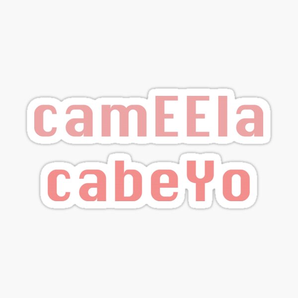 camEEla cabeYo Pegatina