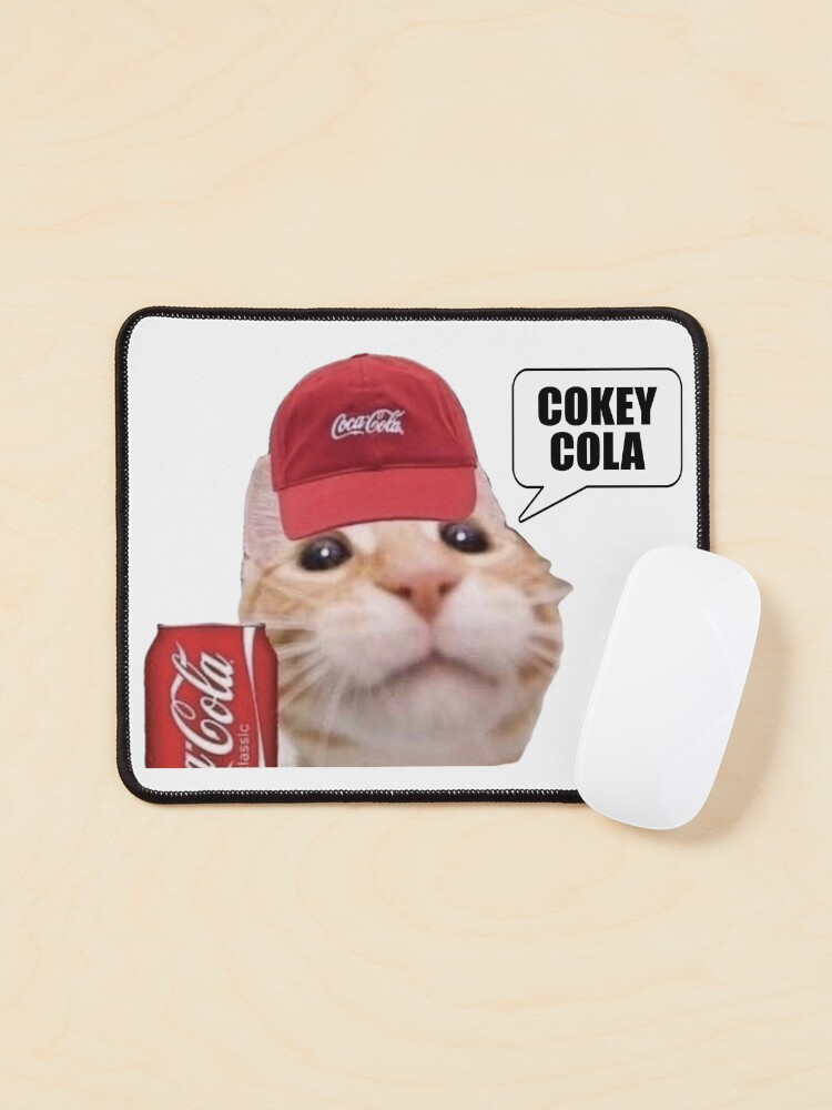 Cat Mouse Meme, Rubber Desktop Mat, Floppa Mouse Pad