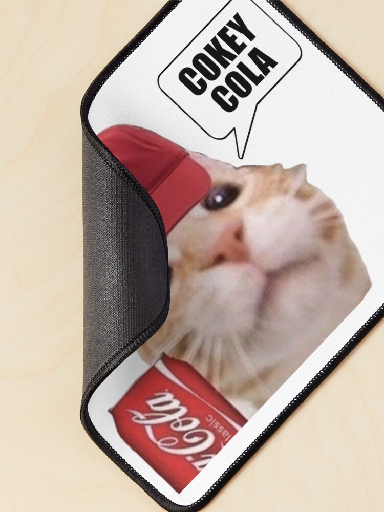 Cat Mouse Meme, Rubber Desktop Mat, Floppa Mouse Pad