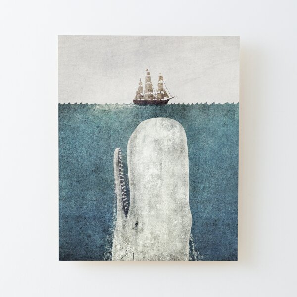 The White Whale  Wood Mounted Print