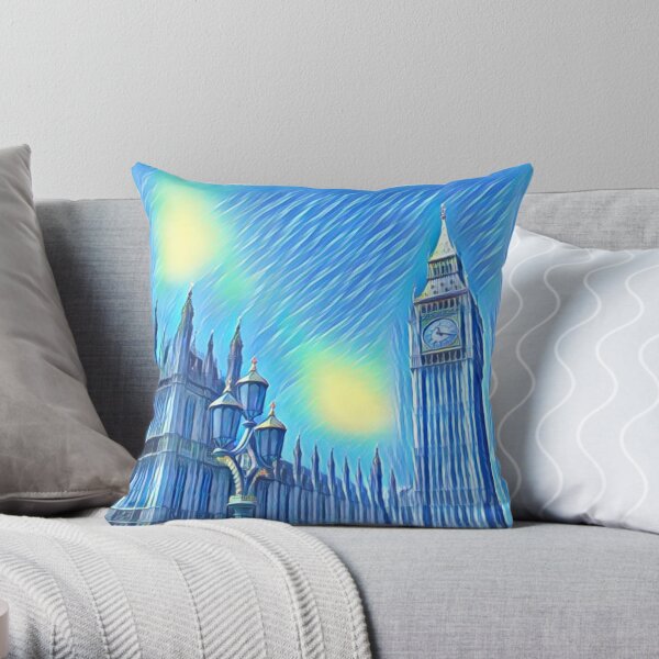 Big Ben - Van Gogh Version Throw Pillow