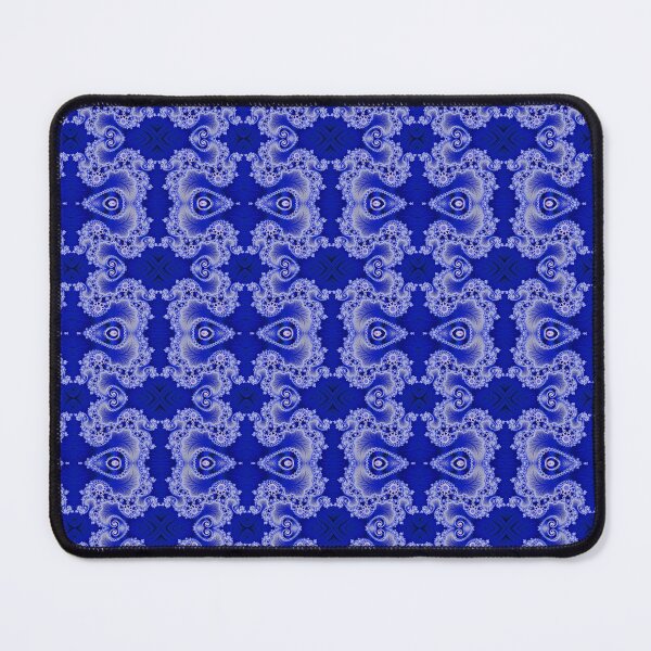 Item preview, White Lace on Blue Velvet Fractal Abstract designed and sold by Artist4God.
