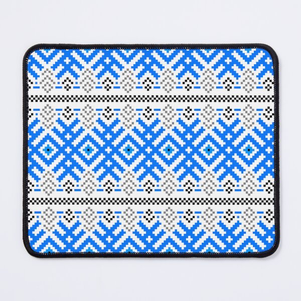 Item preview, Unity - Force Protection Abundance - Ethno Ukrainian Traditional Pattern - Slavic Ornament Blue White Black designed and sold by GrandTartaria.
